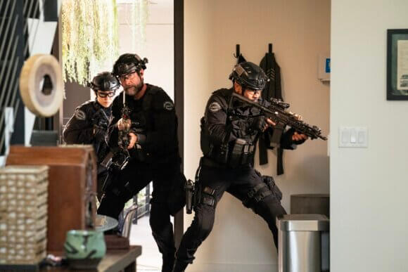 Jay Harrington and Shemar Moore in SWAT Season 7 Episode 9