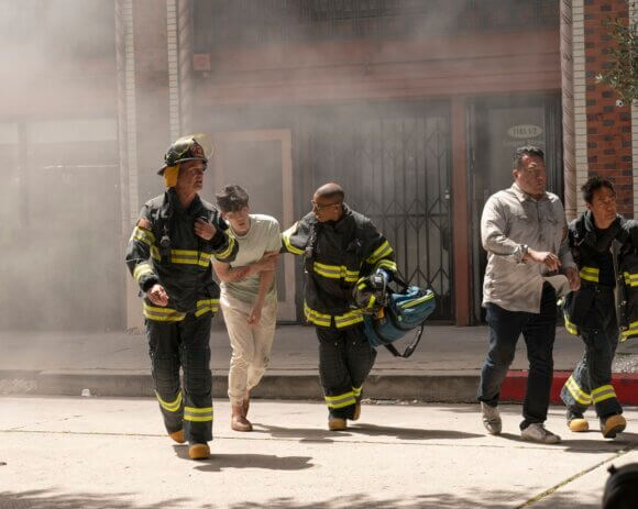 Peter Krause, Aisha Hinds and Kenneth Choi 9-11 season