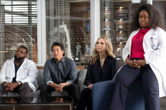 Will Yun Lee and Fiona Gubelmann in season 7 episode 10