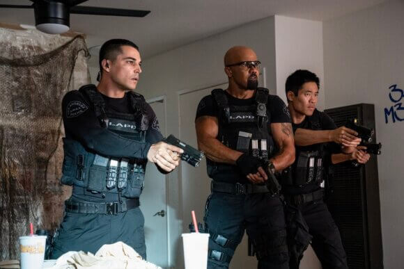 Shemar Moore and David Lim in season 7 episode 12