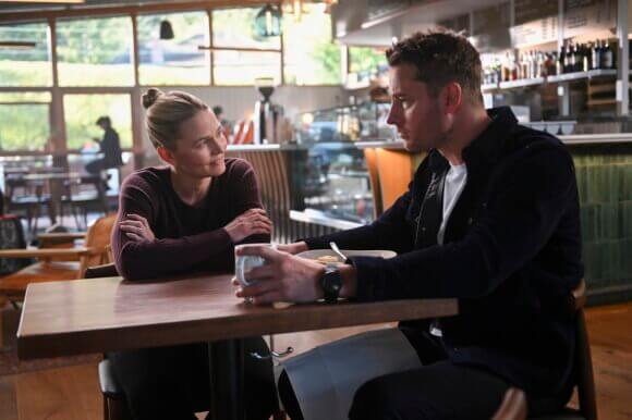 Jennifer Morrison and Justin Hartley in Tracker episode 13