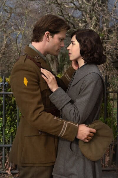 Jeremy Irvine and Hermione Corfield