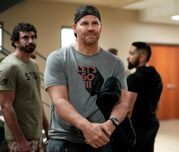 Justin Melnick, David Boreanaz and Neil Brown Jr