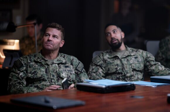 David Boreanaz and Neil Brown Jr in season 7 episode 3