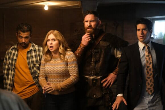 Utkarsh Ambudkar, Rose McIver, Devan Chandler Long and Asher Grodman