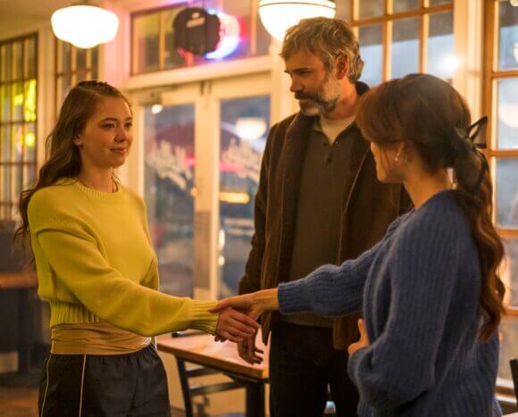 Dakota Guppy, Rossif Sutherland and Kristin Kreuk