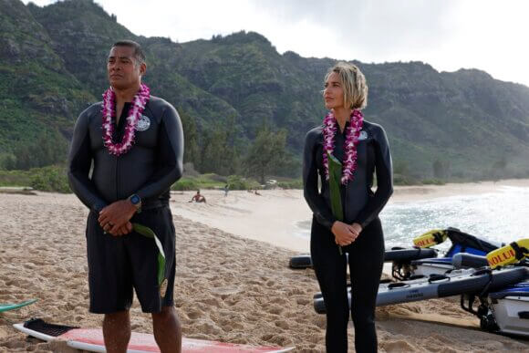 Robbie Magasiva and Arielle Kebbel