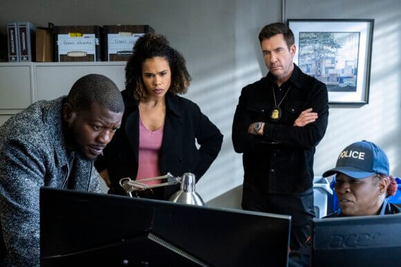 Edwin Hodge, Roxy Sternberg, and Dylan McDermott
