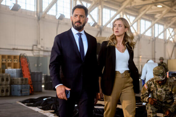 Patrick Sabongui and Melissa Roxburgh