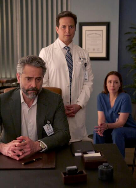 Omar Metwally, Scott Wolf and Molly Parker