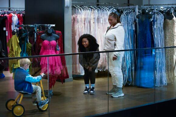 Laya DeLeon Hayes and Queen Latifah