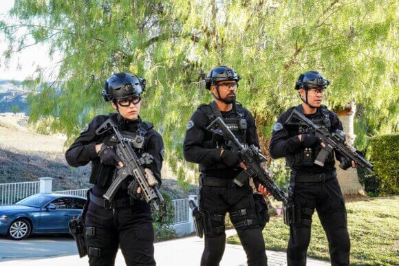 Brigitte Kali Canales, Shemar Moore and David Lim