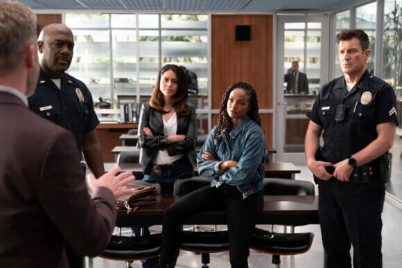 Richard T Jones, Alyssa Diaz, Mekia Cox and Nathan Fillion