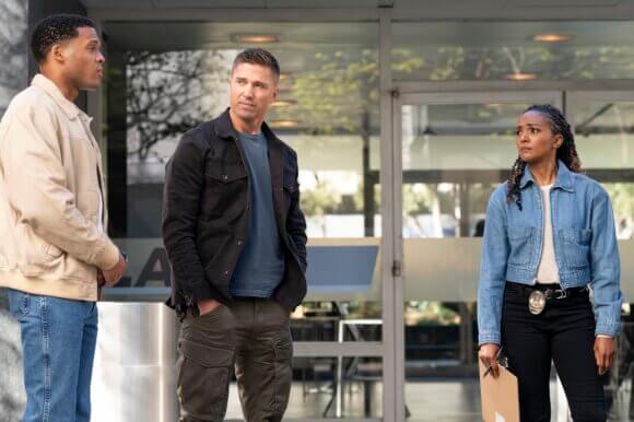 Deric Augustine, Eric Winter and Mekia Cox