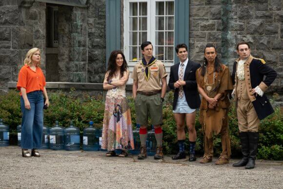 Rose McIver, Asher Grodman and Brandon Scott Jones