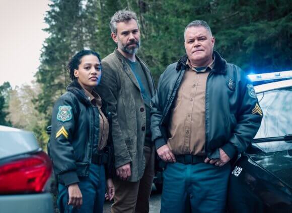 Bethan Brown, Rossif Sutherland and Aaron Douglas