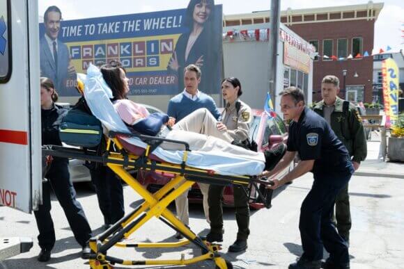 Morena Baccarin and Matt Lauria