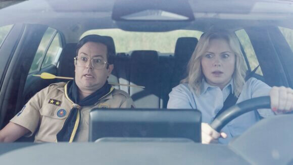 Richie Moriarty and Rose McIver