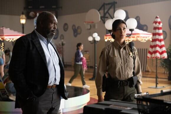 Roy Lewis and Morena Baccarin