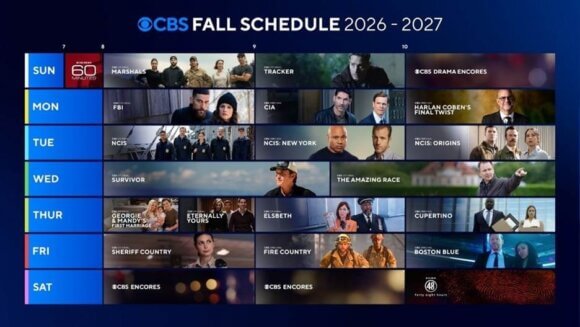 CBS Fall 2026 Schedule
