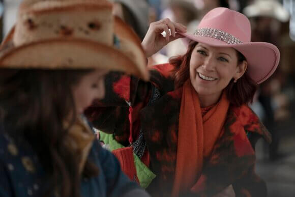 Beanie Feldstein and Carrie Preston