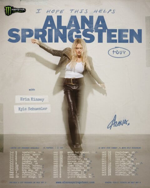 Alana Springsteen 2026 Tour