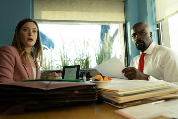 Cupertino Mike Colter and Rachel Keller