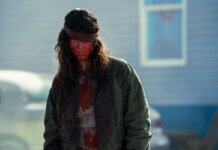 Onslaught Review: A24’s Violent Super-Soldier Slasher Packs a Political Punch Onslaught Movie Review Adria Arjona