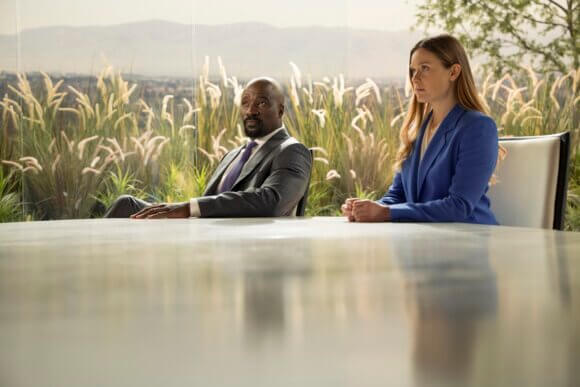 Mike Colter as Michael Price and Rachel Keller as Olivia Siffre