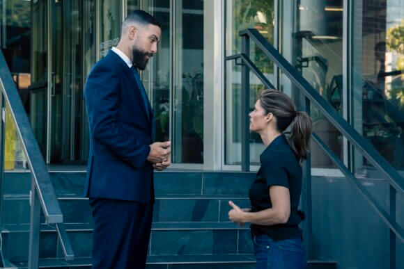 Zeeko Zaki and Missy Peregrym in season 9 episode 4