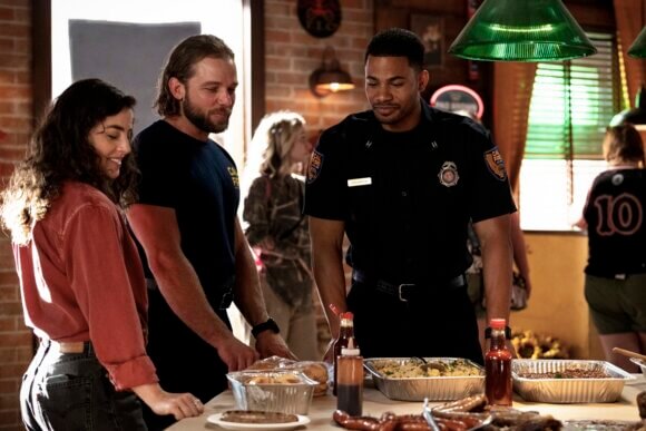 Olivia Thirlby as CJ Ryan, Max Thieriot as Bode Leone, and Jordan Calloway as Jake Crawford